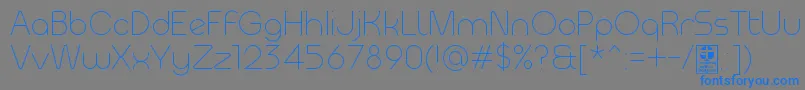 Шрифт MeltixLightDemo – синие шрифты на сером фоне