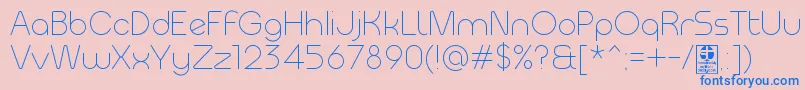 Шрифт MeltixLightDemo – синие шрифты на розовом фоне