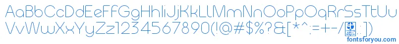 MeltixLightDemo-Schriftart – Blaue Schriften auf weißem Hintergrund