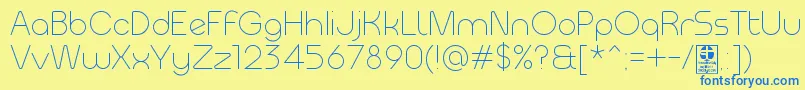 MeltixLightDemo Font – Blue Fonts on Yellow Background