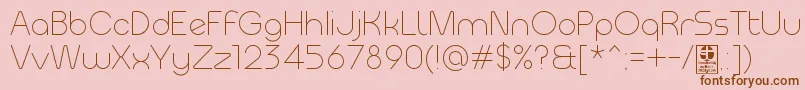 MeltixLightDemo-Schriftart – Braune Schriften auf rosa Hintergrund