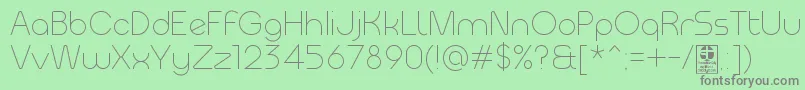 MeltixLightDemo-Schriftart – Graue Schriften auf grünem Hintergrund