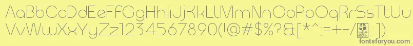 Шрифт MeltixLightDemo – серые шрифты на жёлтом фоне