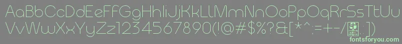 MeltixLightDemo-Schriftart – Grüne Schriften auf grauem Hintergrund