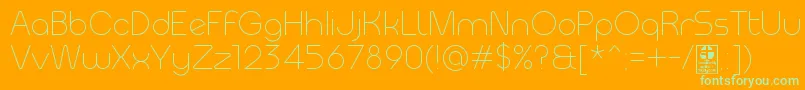 MeltixLightDemo Font – Green Fonts on Orange Background