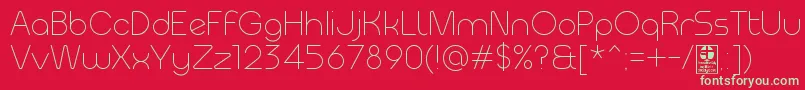 MeltixLightDemo Font – Green Fonts on Red Background