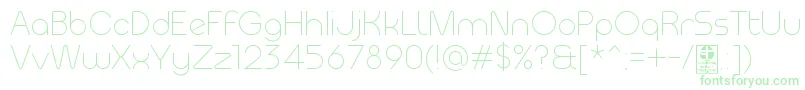 MeltixLightDemo-Schriftart – Grüne Schriften auf weißem Hintergrund
