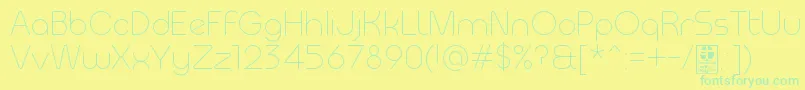 Шрифт MeltixLightDemo – зелёные шрифты на жёлтом фоне