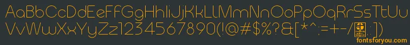 Шрифт MeltixLightDemo – оранжевые шрифты на чёрном фоне