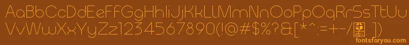 MeltixLightDemo-Schriftart – Orangefarbene Schriften auf braunem Hintergrund