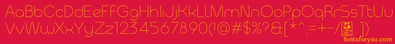MeltixLightDemo Font – Orange Fonts on Red Background
