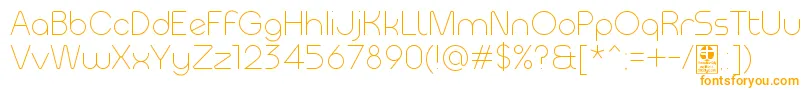 MeltixLightDemo Font – Orange Fonts on White Background