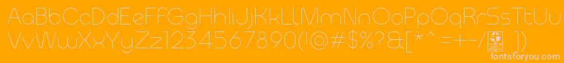 MeltixLightDemo-Schriftart – Rosa Schriften auf orangefarbenem Hintergrund