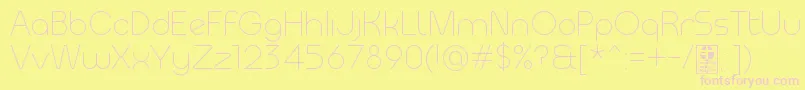 MeltixLightDemo Font – Pink Fonts on Yellow Background