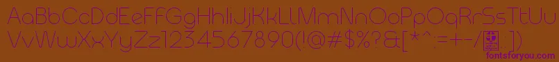 MeltixLightDemo-Schriftart – Violette Schriften auf braunem Hintergrund