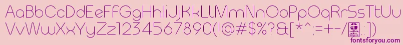 Шрифт MeltixLightDemo – фиолетовые шрифты на розовом фоне