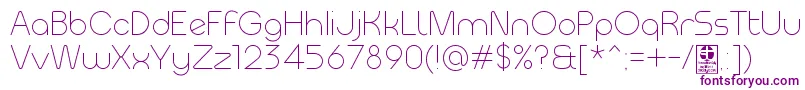 Шрифт MeltixLightDemo – фиолетовые шрифты на белом фоне