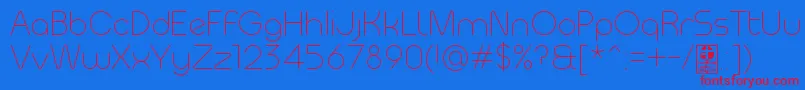 MeltixLightDemo-Schriftart – Rote Schriften auf blauem Hintergrund