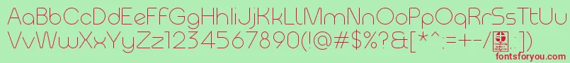 MeltixLightDemo Font – Red Fonts on Green Background