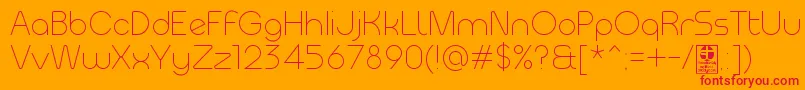 MeltixLightDemo Font – Red Fonts on Orange Background