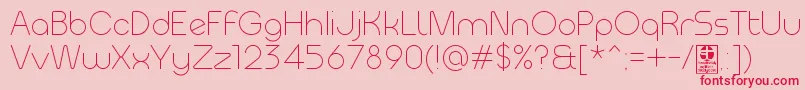 Шрифт MeltixLightDemo – красные шрифты на розовом фоне