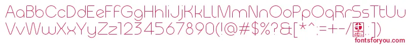 Шрифт MeltixLightDemo – красные шрифты на белом фоне