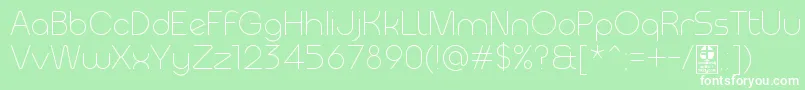 MeltixLightDemo-Schriftart – Weiße Schriften auf grünem Hintergrund