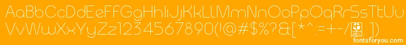 Шрифт MeltixLightDemo – белые шрифты на оранжевом фоне
