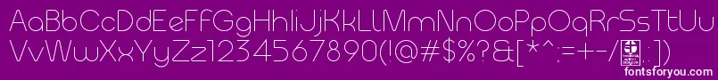 MeltixLightDemo-Schriftart – Weiße Schriften auf violettem Hintergrund