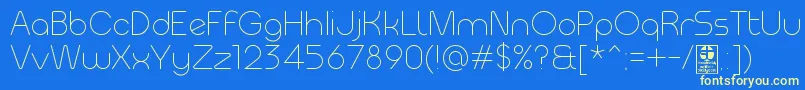 MeltixLightDemo Font – Yellow Fonts on Blue Background