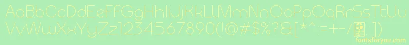 MeltixLightDemo Font – Yellow Fonts on Green Background