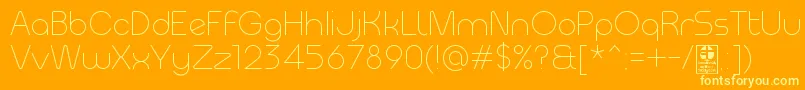 Шрифт MeltixLightDemo – жёлтые шрифты на оранжевом фоне