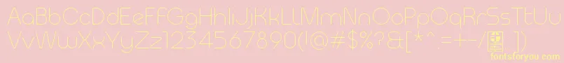 MeltixLightDemo Font – Yellow Fonts on Pink Background
