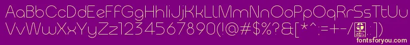 Шрифт MeltixLightDemo – жёлтые шрифты на фиолетовом фоне