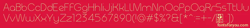 Шрифт MeltixLightDemo – жёлтые шрифты на красном фоне