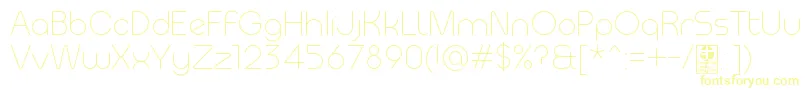 MeltixLightDemo Font – Yellow Fonts on White Background
