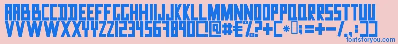 DataTrash Font – Blue Fonts on Pink Background