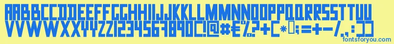 More about DataTrash Font DataTrash Font – Blue Fonts on Yellow Background