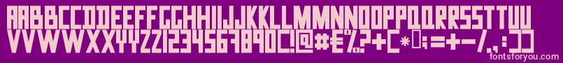 DataTrash Font – Pink Fonts on Purple Background