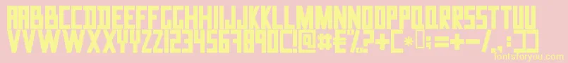 DataTrash Font – Yellow Fonts on Pink Background