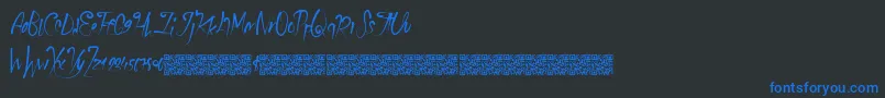 Schoolparty Font – Blue Fonts on Black Background