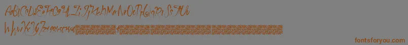Schoolparty Font – Brown Fonts on Gray Background