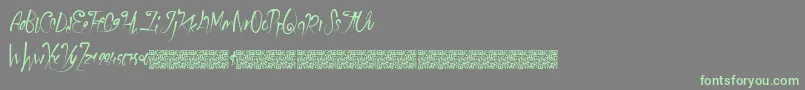 Schoolparty Font – Green Fonts on Gray Background