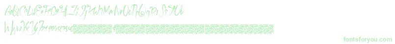 Schoolparty Font – Green Fonts on White Background