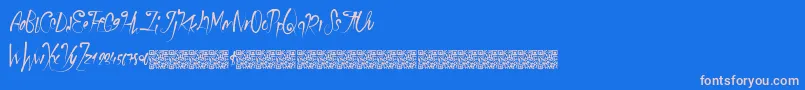 Schoolparty Font – Pink Fonts on Blue Background