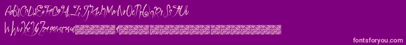 Schoolparty Font – Pink Fonts on Purple Background
