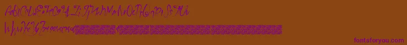 Schoolparty Font – Purple Fonts on Brown Background