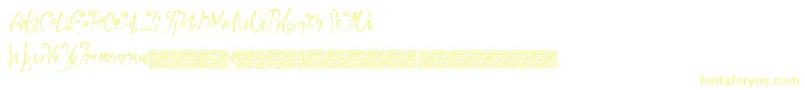 Schoolparty Font – Yellow Fonts on White Background