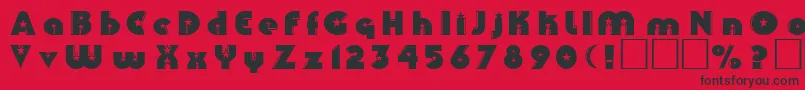 Colins Font – Black Fonts on Red Background
