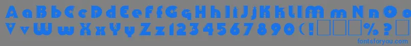 Colins Font – Blue Fonts on Gray Background